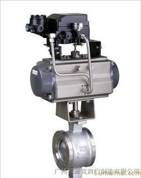 供應進口氣動v型調節球閥